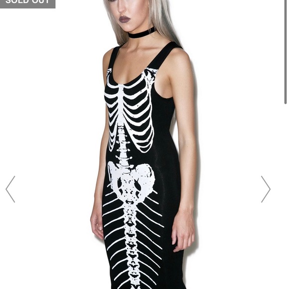 Dolls Kill Iron Fist Bone Deep Mesh Maxi Dress - Picture 3 of 8